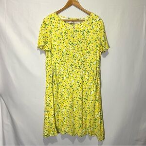 LOFT Yellow Floral Dress Size M - Pure happiness in a dress!